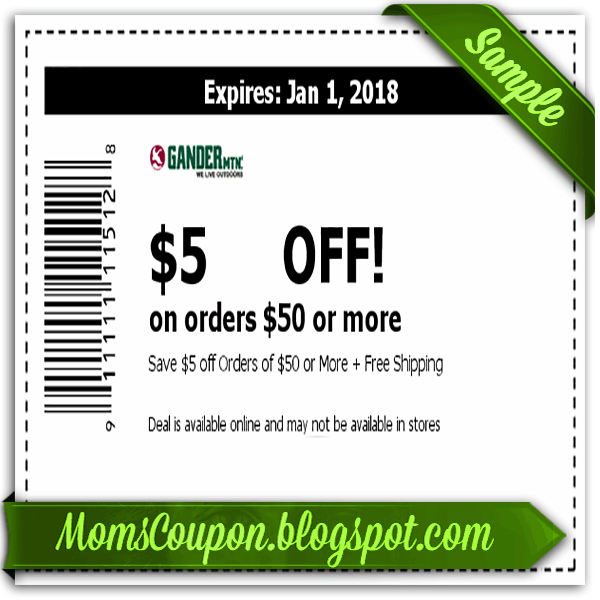 Gander Outdoors Info & Tips Gander Mountain discount coupons and promotional codes offer a variety of savings. There are dollar savings off orders of a specific amount, such as $10 off all orders of $ or more, and percentage off discounts ranging from 10% off all orders to 40% off specific brands%(53).