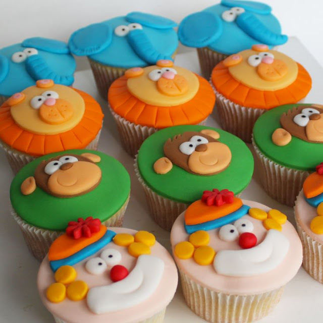 Cupcakes festa circo 50 Ideias de Cupcakes para festas infantis