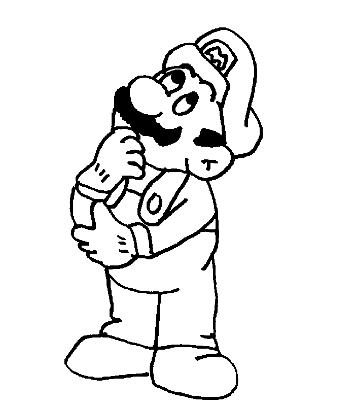 Dibujo de Super Mario para colorear | Dibujos para Colorear Infantil