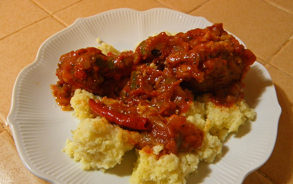 Seasonal Eating African Inspired Chicken in Red Pepper Sauce