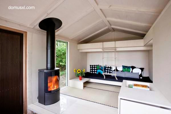 Arquitectura de casas: casa tipo cabaña moderna en suiza junto a ... Creativo cabaña Interiores