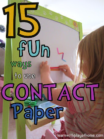 sticky easel, contact paper activity, 