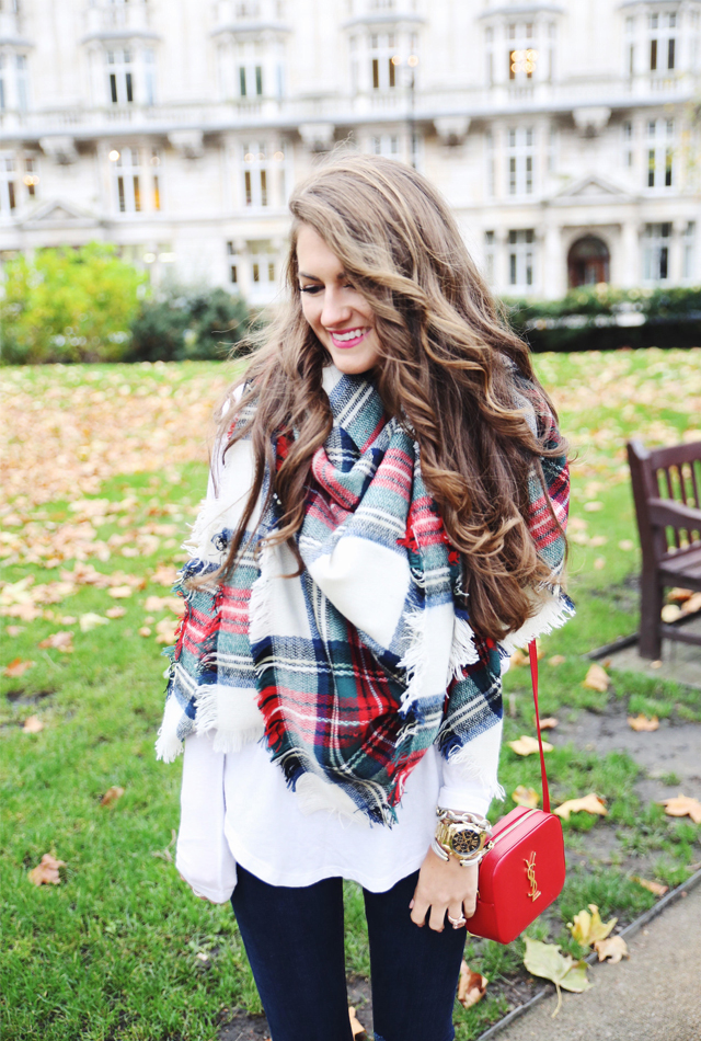 Southern Curls & Pearls Holiday Blanket Scarf….