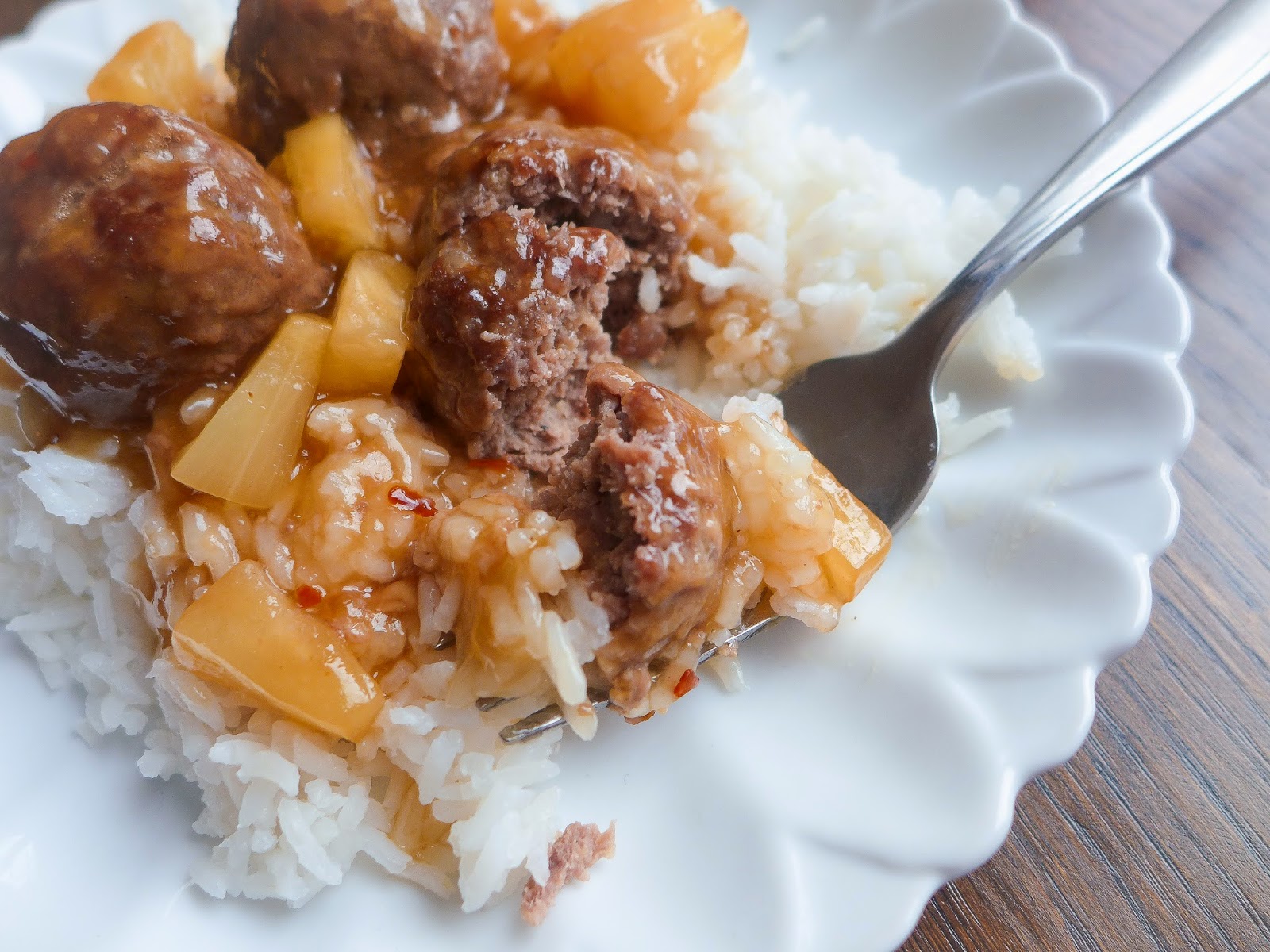 Dimples & Delights Sweet & Sour Pineapple Meatballs