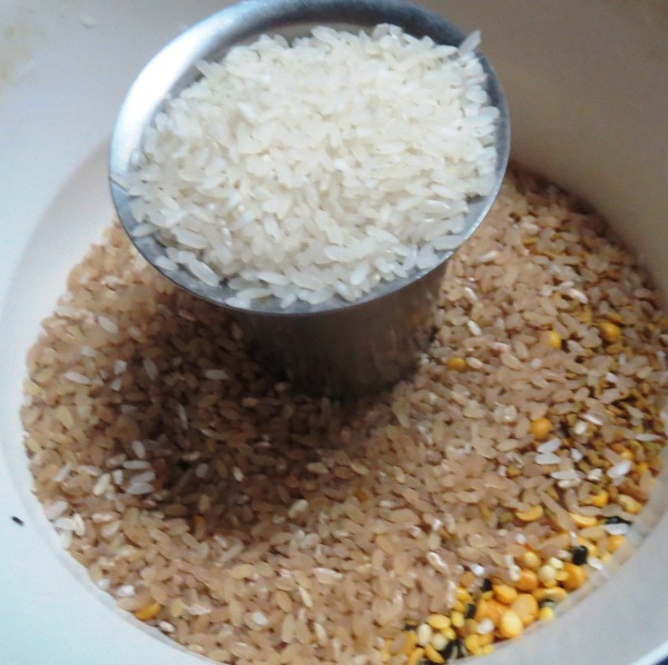 ಅಡಿಗೆ Adige Mixed Rice (Boiled & Raw) & Dals Dosa