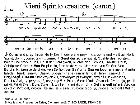 Cantus Mundi: Vieni Spirito creatore (Taizé)