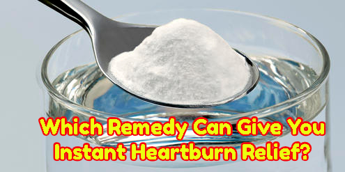What is an easy way to cure heartburn quickly?