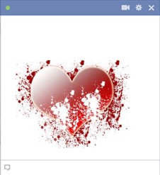 Sprinkled heart design emoticon