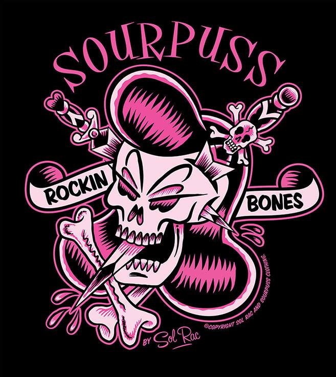 ROCKIN BONES TEE for Sourpuss Clothing