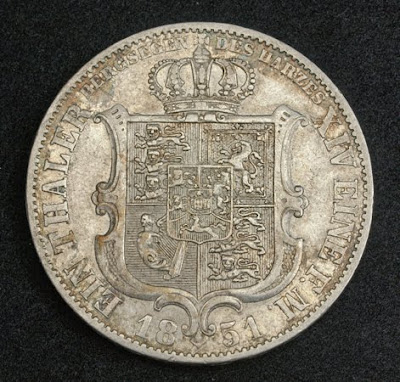 German Coins Kingdom Hanover Silver Thaler