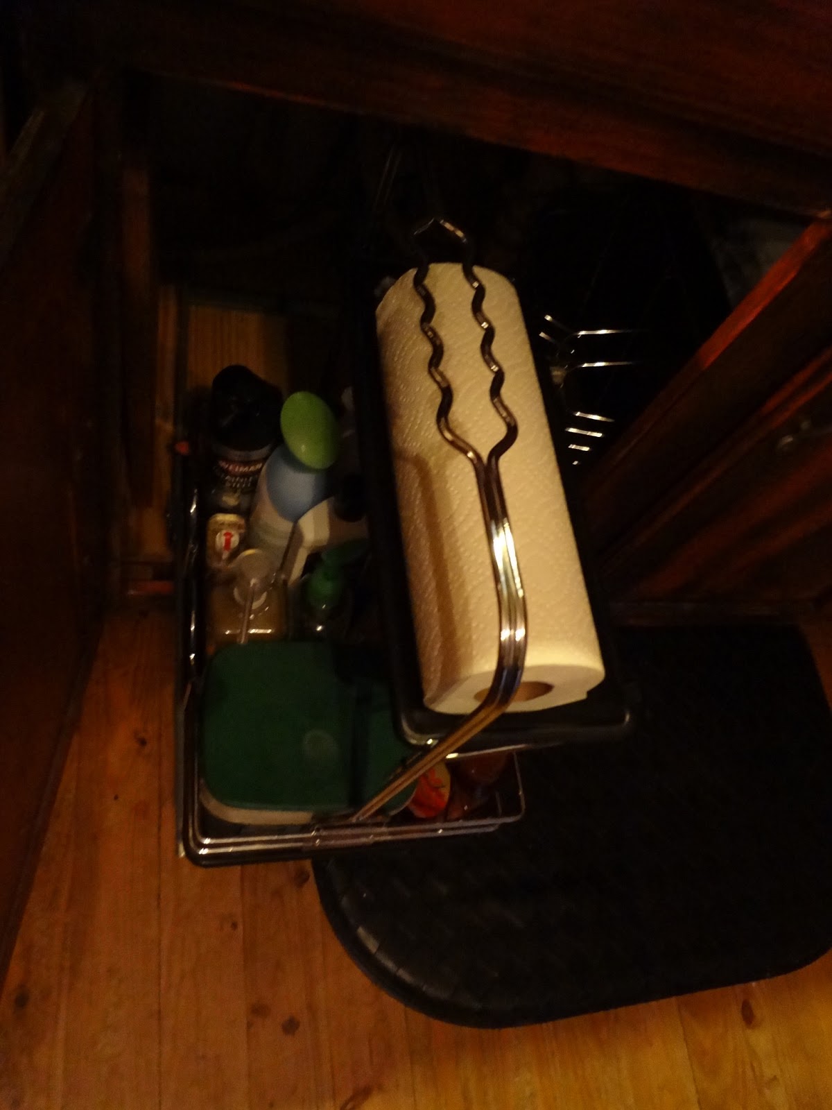 Kitchen cabinet organizers lowes Love the under the sink caddy, on the other side is a matching trash