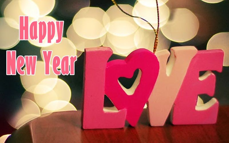 Happy New Year Love Greeting Card New Year Greeting Card for Lover