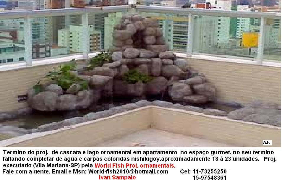 World fish peixes ornamentais e de corte, e projetos de lagos ... Cascata em lago ornamental