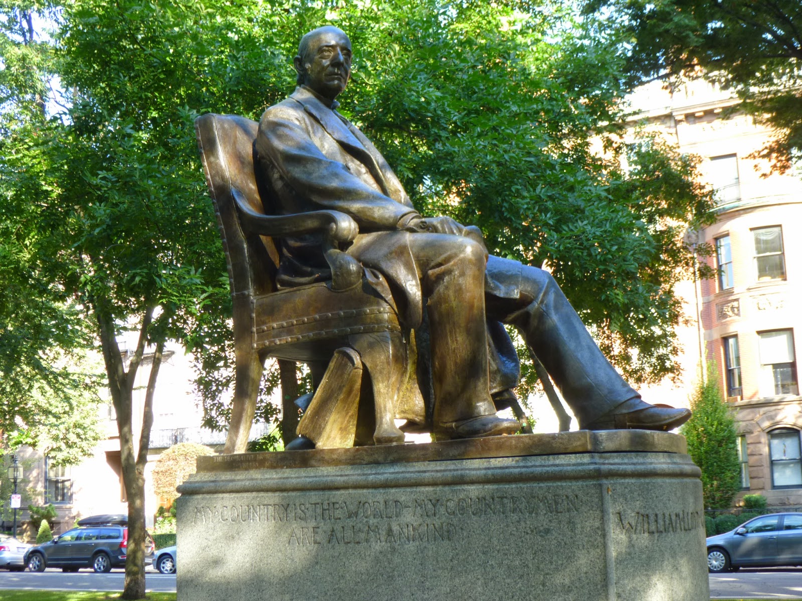 Photoops Statue of Historical Figure William Lloyd Garrison Boston, MA