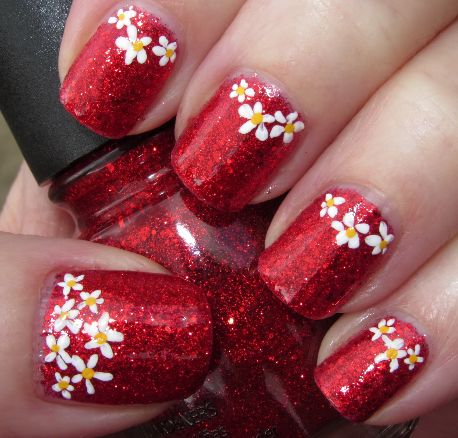 Marias nail art and polish blog: flower half moons