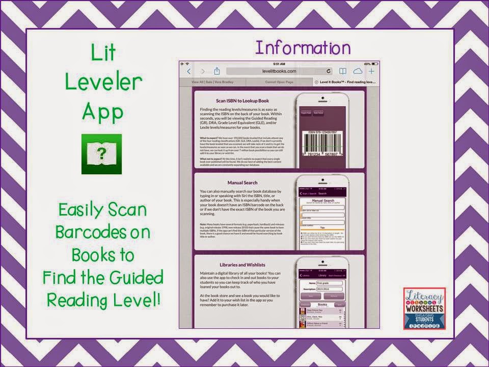 Leveling Books App! Literacy Without Worksheets