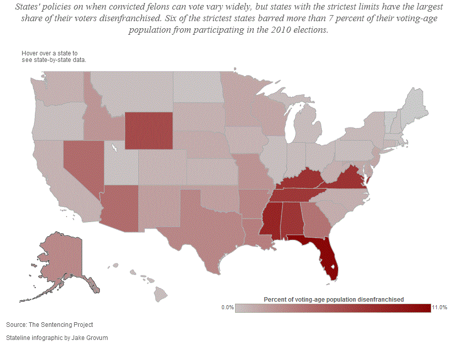 States Divided on Felon Voting Rights Data in the News