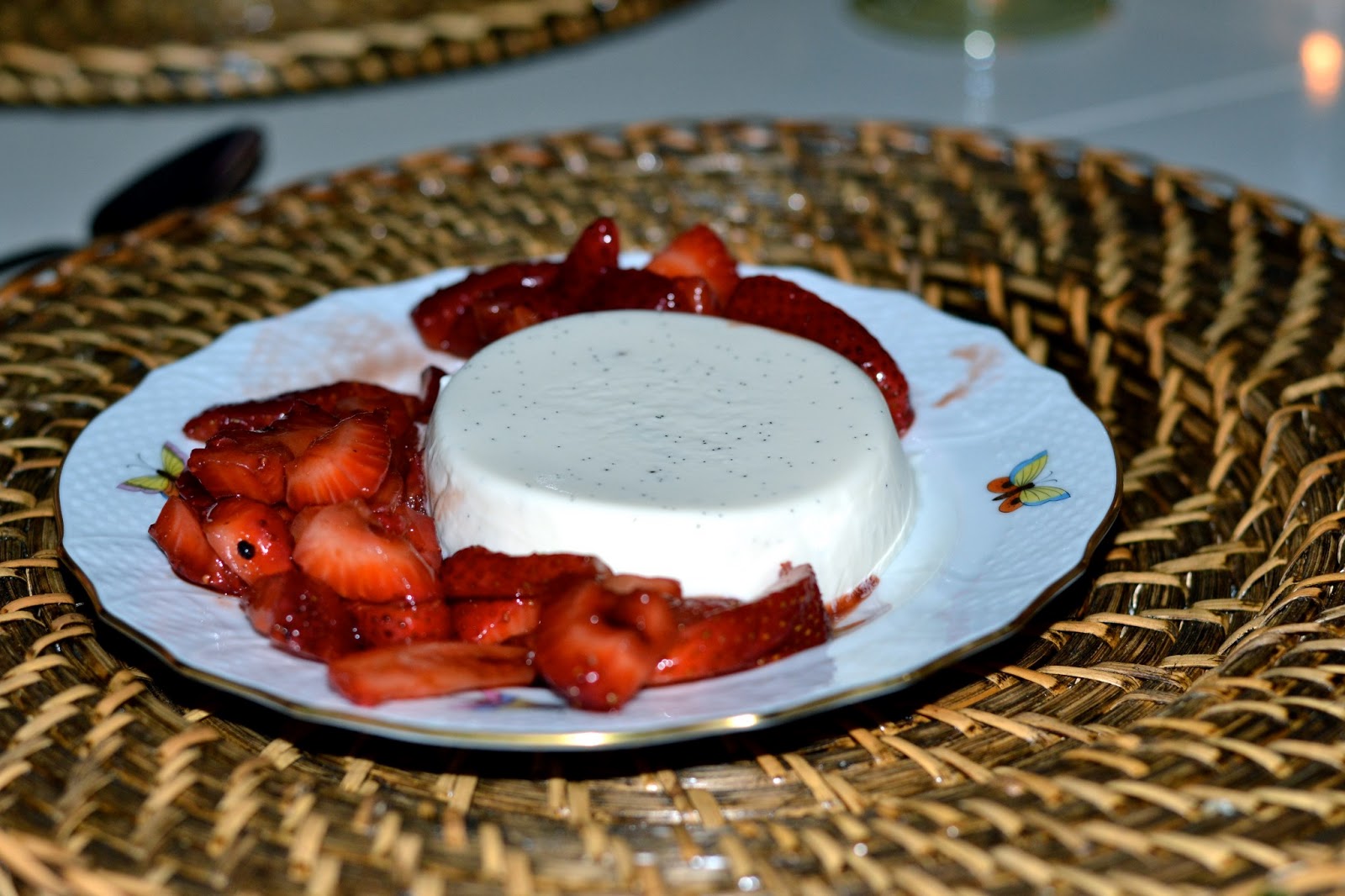 Southland Avenue Recipe Box Panna Cotta with Balsamic Strawberries