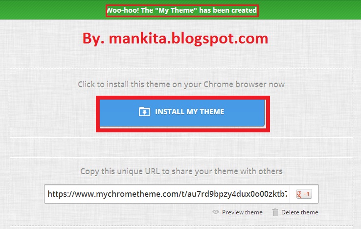 secara otomatis tema akan terinstall secara otomatis di Chrome sobat