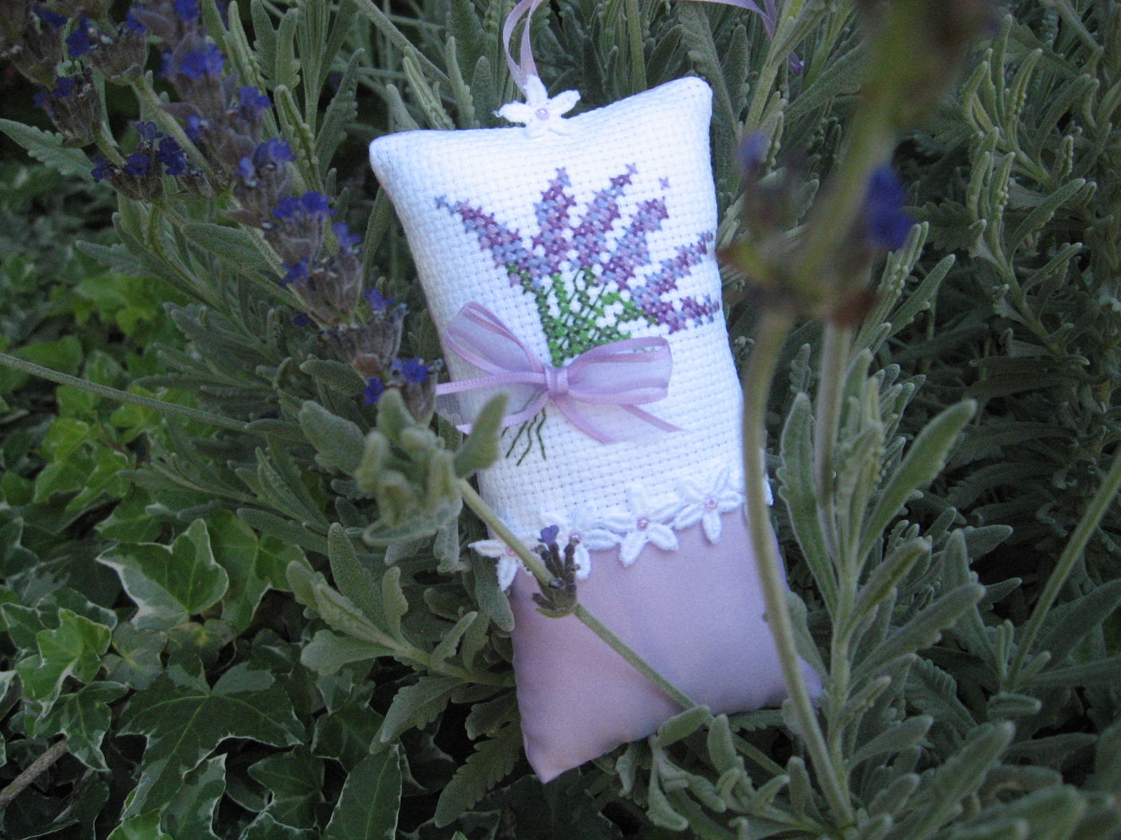 Passion Fruit Princess Cross Stitch Lavender Sachet