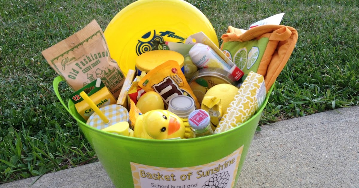 Crafting and Creativity "Basket of Sunshine" End of the Year Teacher
