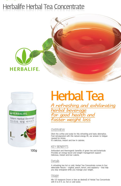 健康分享站 Herbalife 康宝莱 Tea Mix Lemon & Hibiscus / Peach 草本浓缩速溶茶饮