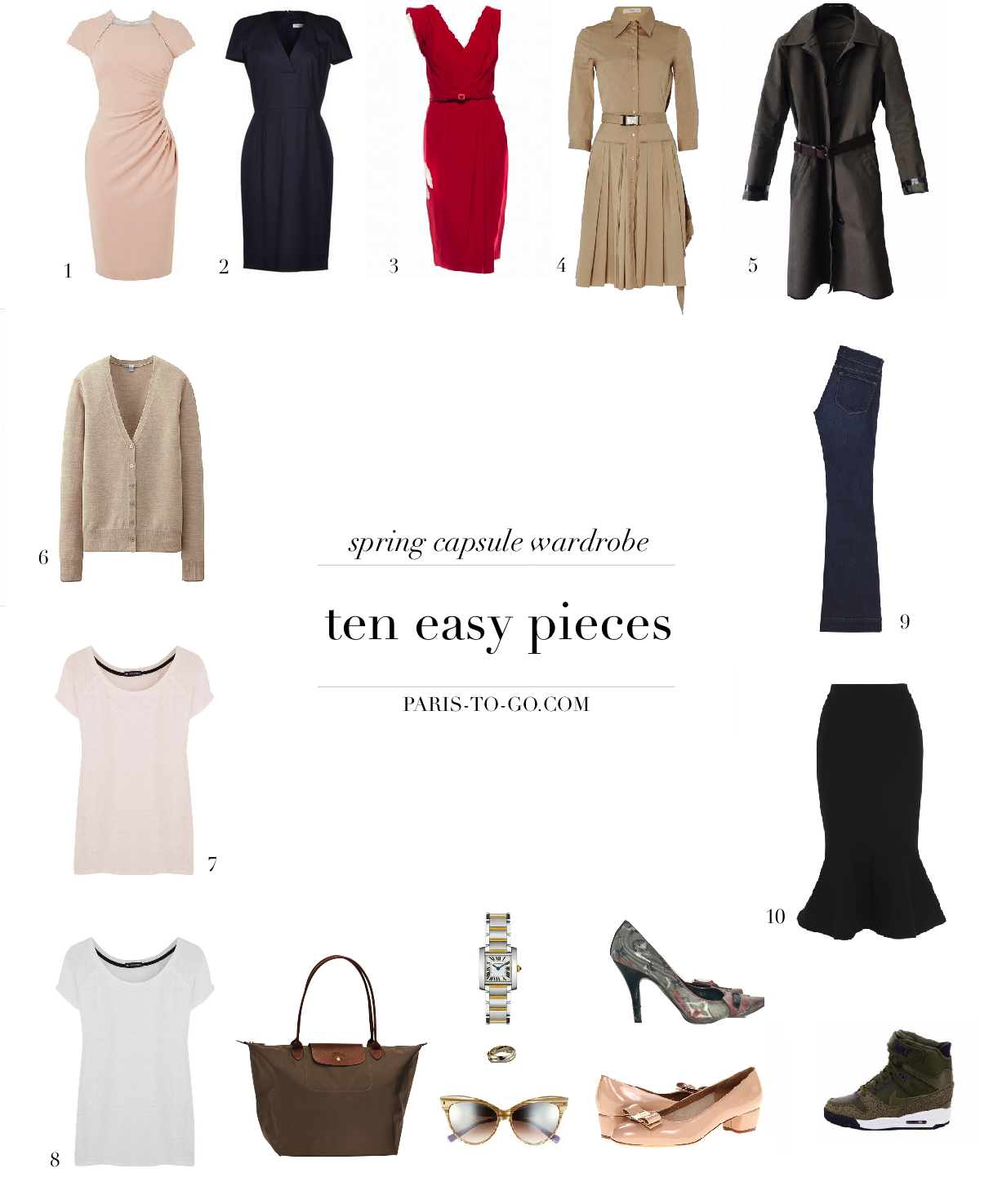 Paris To Go 10 Piece Spring Wardrobe