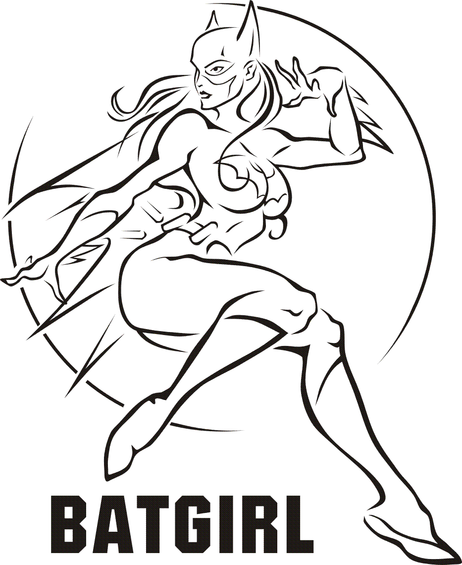 Batgirl Coloring Page Batgirl Coloring Page