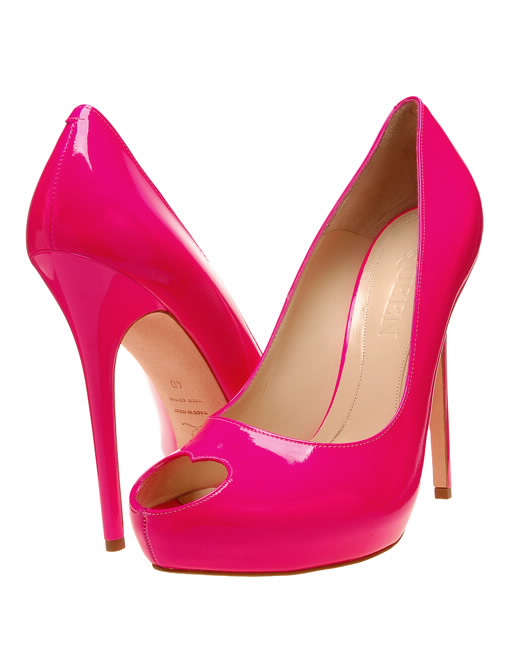 high pink shoes