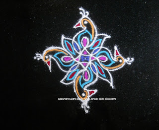 simple 9 dot to 1 dot kolam with four birds kolam-design-130-j.jpg