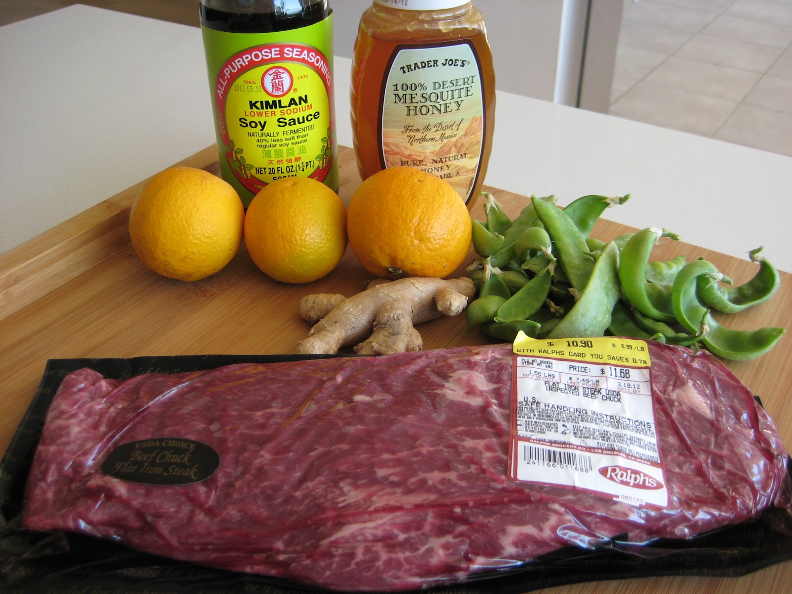 Lexi's Kitchen SEARED BEAN SPROUTS WITH PEAS, BEEF, AND ORANGE SAUCE