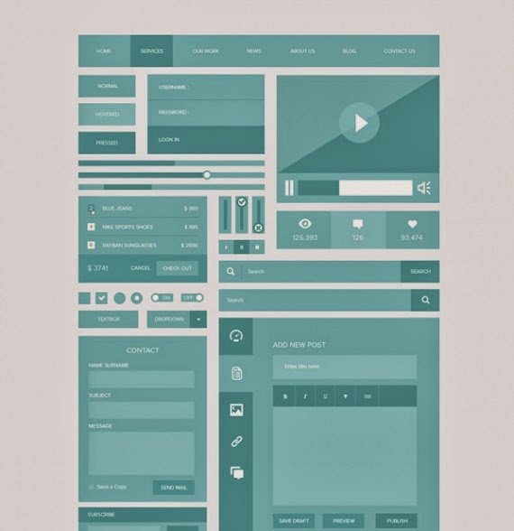 Responsive UI Kit (PSD) Responsive UI Kit (PSD)