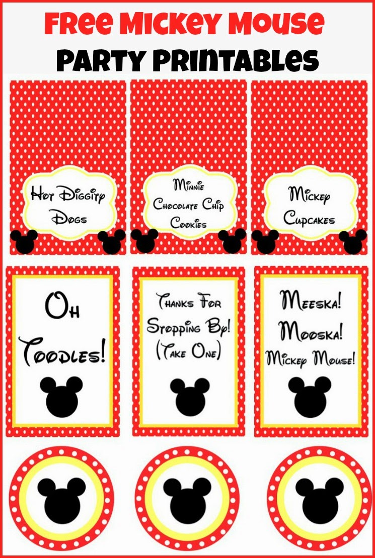 mickey mouse party free printables