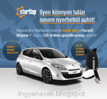 Startlap autó nyereményjáték