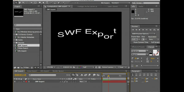 Export from After Effects to Flash Export from After Effects to Flash