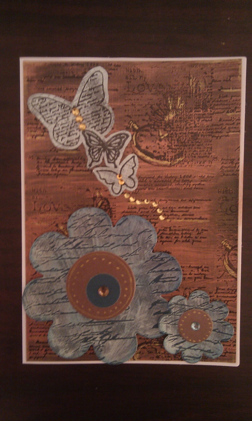 Claire's Craft Corner The distressed look, heat embossing & acrylic paints