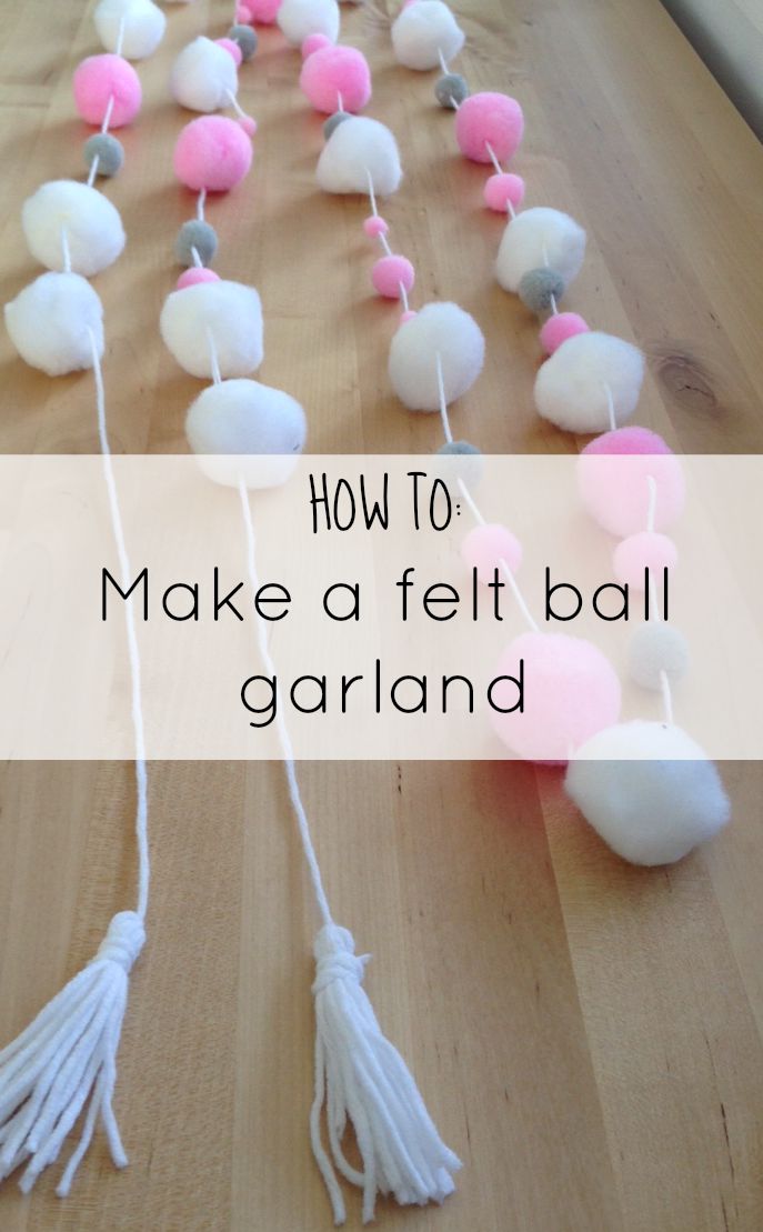 Lets Make a DIY Felt Ball Garland Glamour Coastal Living
