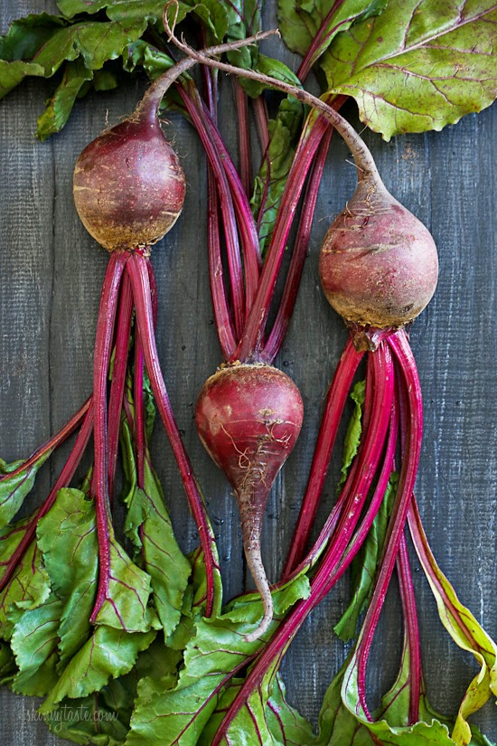 Spiralized Mediterranean Beet and Feta Skillet Bake Skinnytaste