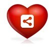 Heart Social Slide Open Widget,hati Social,Widget Hati,Slide Open Heart