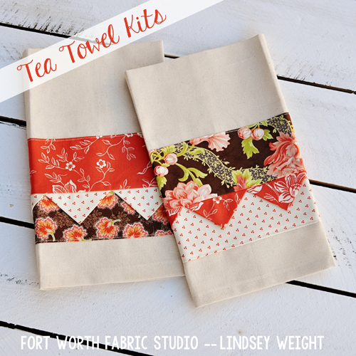 Fort Worth Fabric Studio Tea Towel Kits and Free Pattern