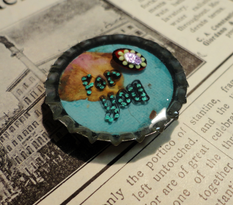 Resin Crafts Words in Resin Using Rubberstamps and Ink