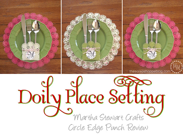 scrapbook paper doily place setting