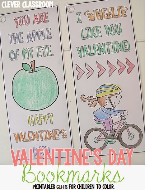 FREE Valentine's day Bookmarks for kids