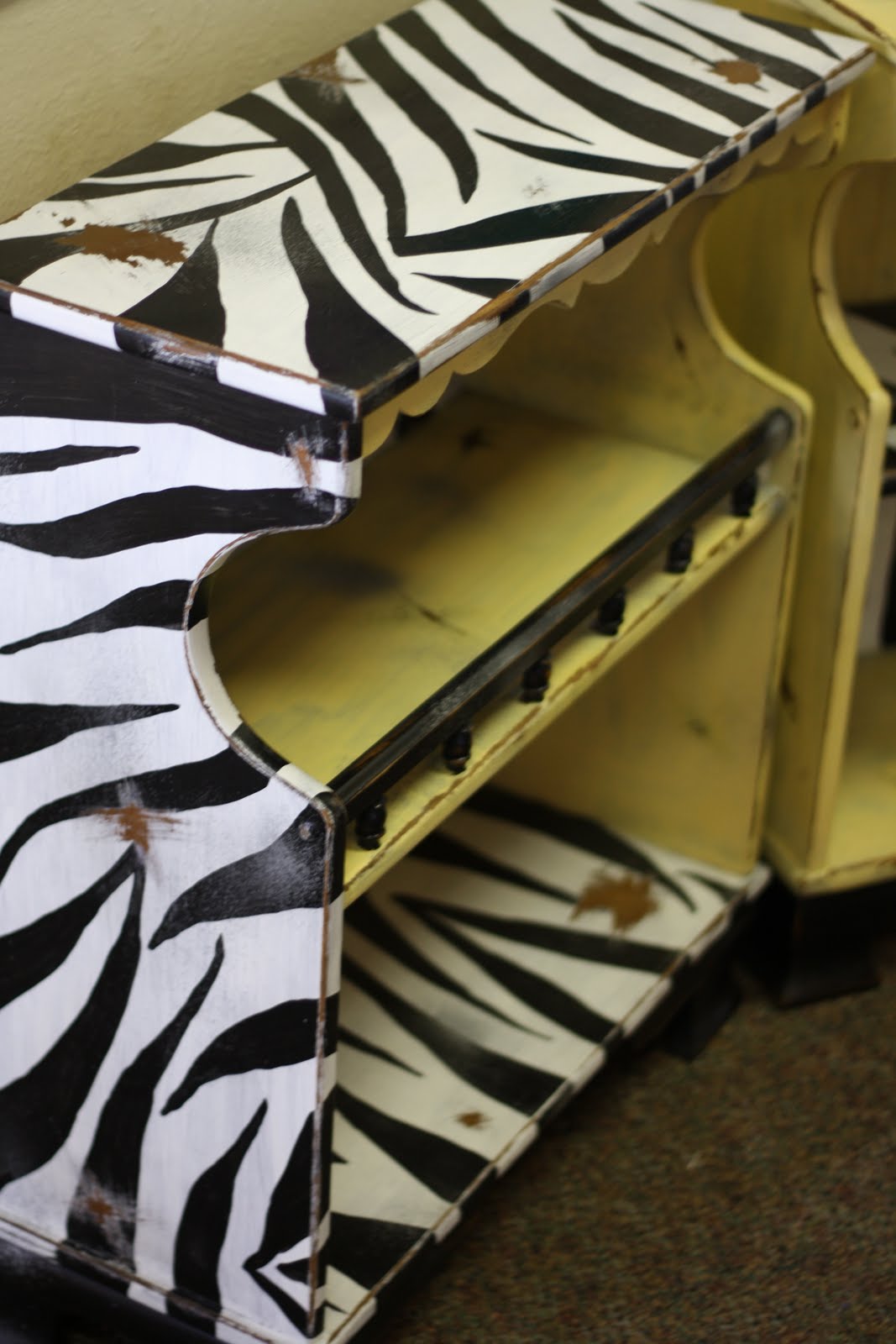 jjSparkles MARTY's rustic zebra bookshelves