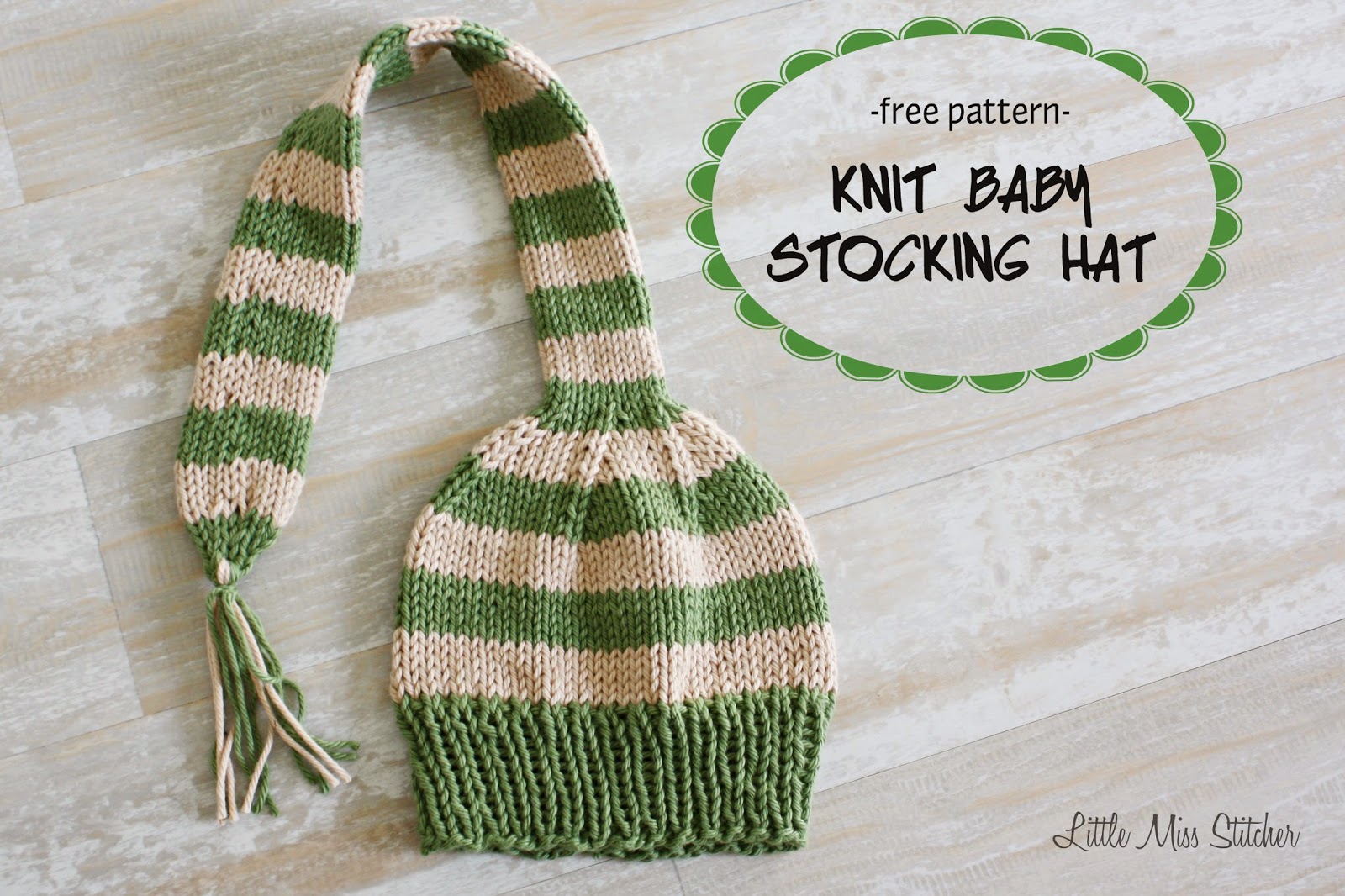 Little Miss Stitcher: Infant Stocking Knit Hat
