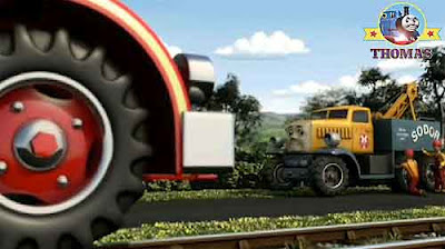Fire brigade truck Flynn Thomas the tank engine big yellow lorry Butch recovery vehicle crew team