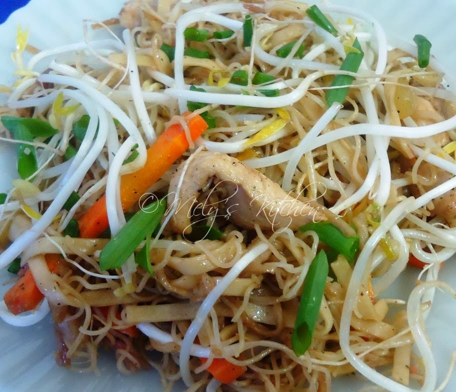 Mely's kitchen Rice Noodles with Sprouted Beans