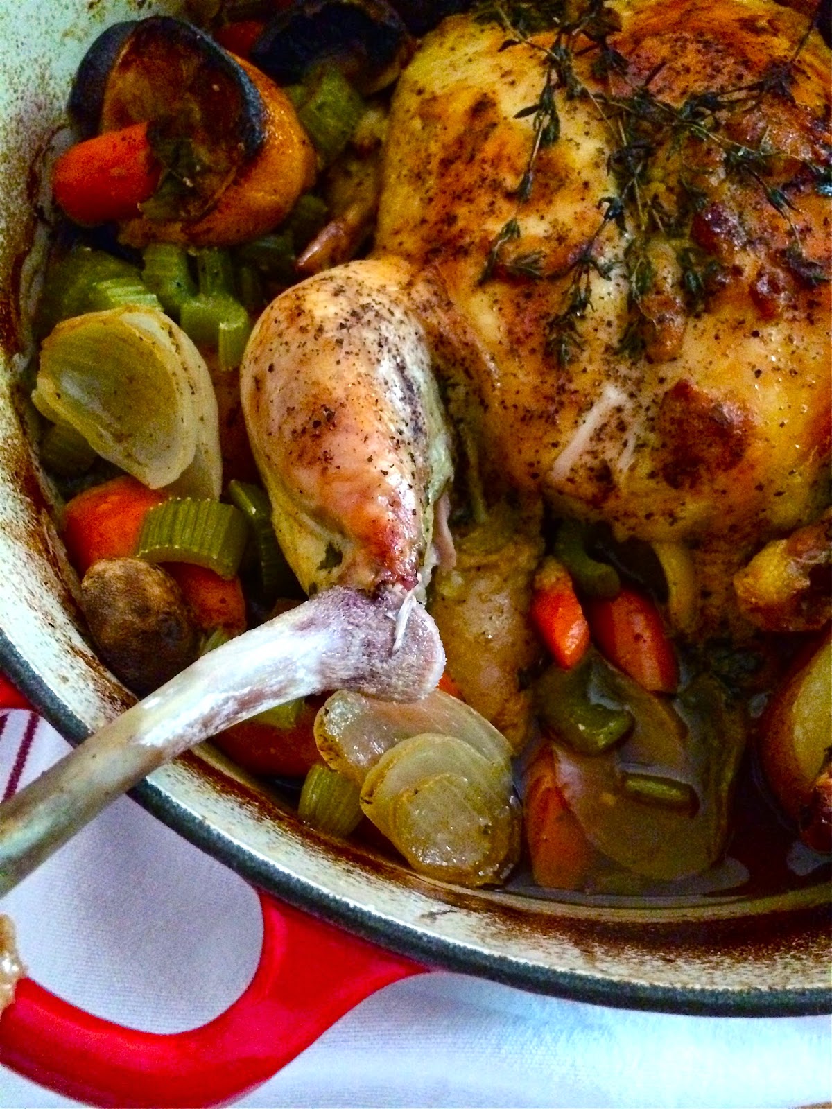 From Captain's Daughter to Army Mom Le Creuset Chicken Pot Roast!