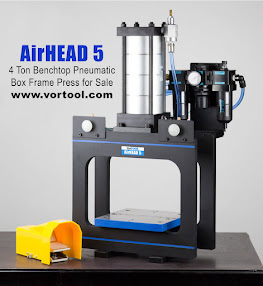 AirHEAD 5 - 4 Ton Benchtop Pneumatic Box Frame Press for Sale