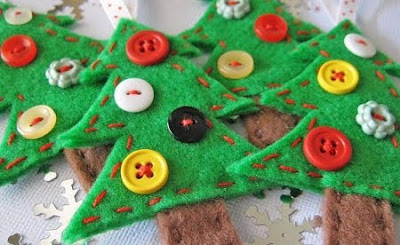 enfeite de natal com botões